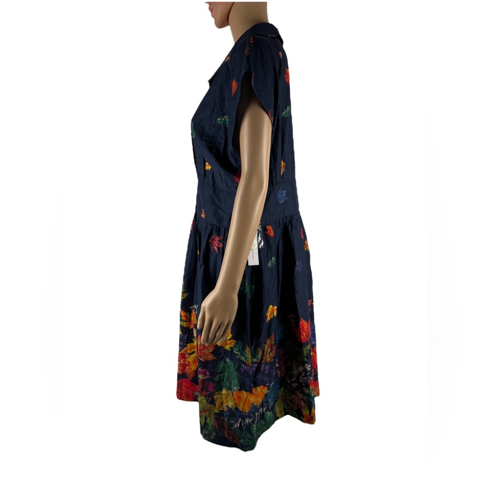 ModCloth Womens 16 Dress Can't Be Leaf I'm Fallin' For You Fit and Flare NWT - Picture 4 of 13